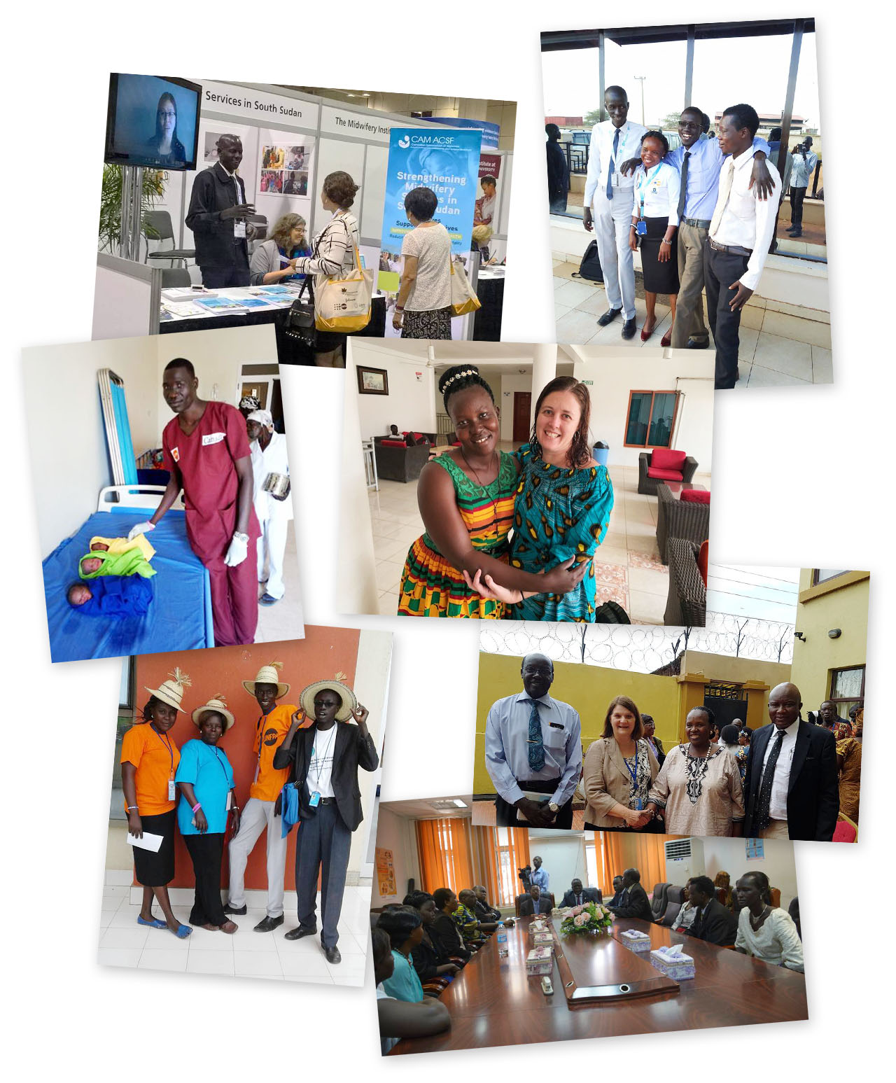 Kajo Keji midwifery students during practice at the Juba Teaching Hospital